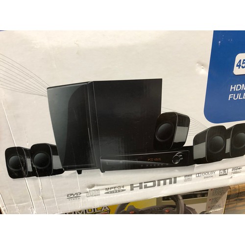 798 - 450w PMPO Xenta HE5/1TS Home Theater 5-1 Complete in box.