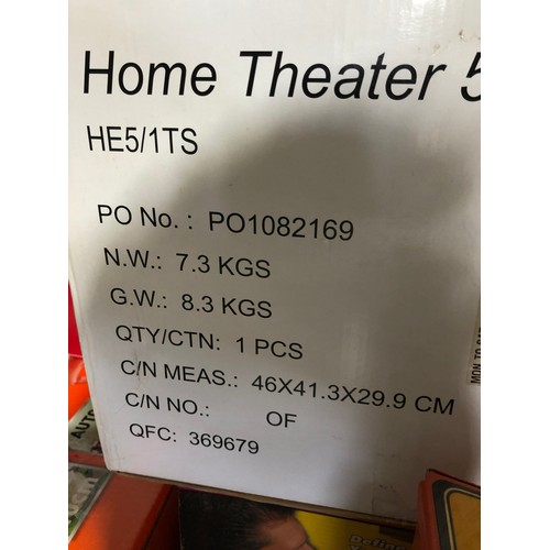 798 - 450w PMPO Xenta HE5/1TS Home Theater 5-1 Complete in box.