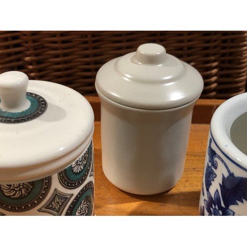 820 - Fortnum and Mason Potted Stilton ceramic jar along with 2 others