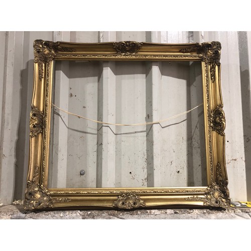 843 - Nice old gilt on wood picture frame.