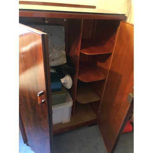 888 - Mahogany dressing cupboard. Contents not included