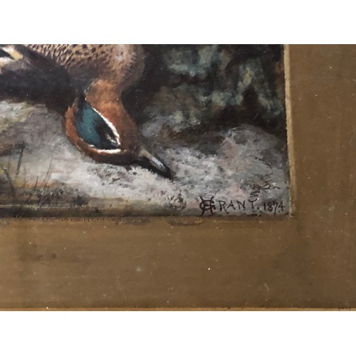 918 - Signed oil painting of a Teal duck by Henry Grant.
Offered for sale by Henrys Great granddaughter.
H... 