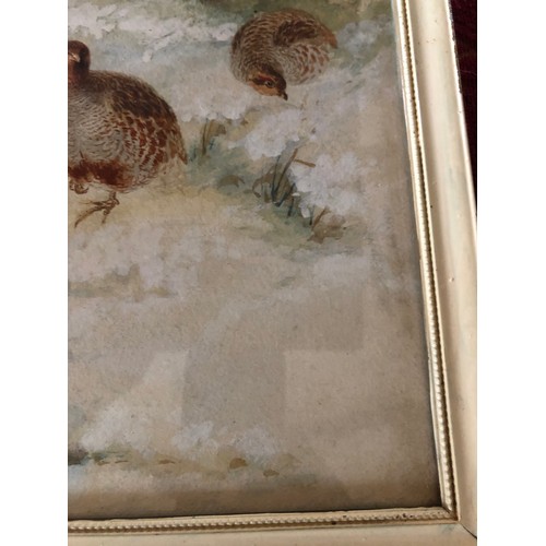 919 - Unsigned painting of Partridges by Henry Grant.
Offered for sale by Henrys Great granddaughter.
Henr... 