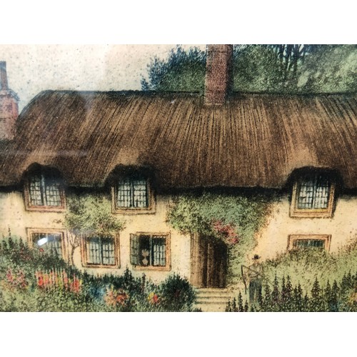 943 - Print of Thomas Hardy's Cottage pencil signed on border lower right by E. Sharland.?