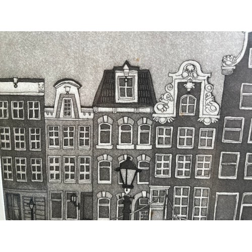 992 - Joan Lee limited edition 10 of 20 print of Prinsengracht Amsterdam c1975