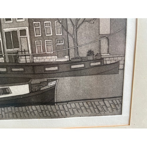 992 - Joan Lee limited edition 10 of 20 print of Prinsengracht Amsterdam c1975