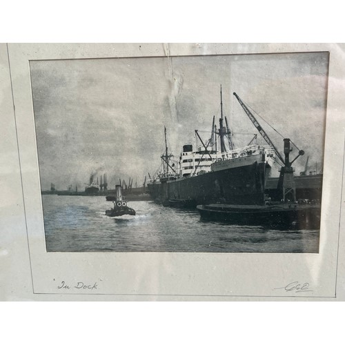 1004 - Old mounted photographs of ships by George Oakly