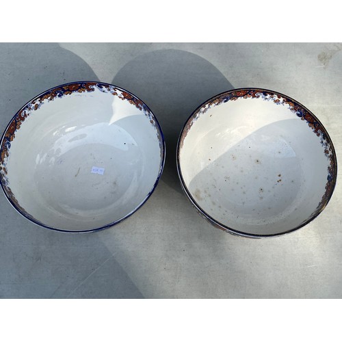 1025 - A pair of large Ridgeways Chinese Japan pattern fruit bowl