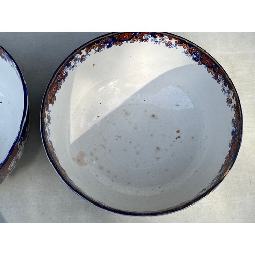 1025 - A pair of large Ridgeways Chinese Japan pattern fruit bowl