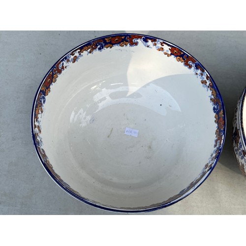 1025 - A pair of large Ridgeways Chinese Japan pattern fruit bowl