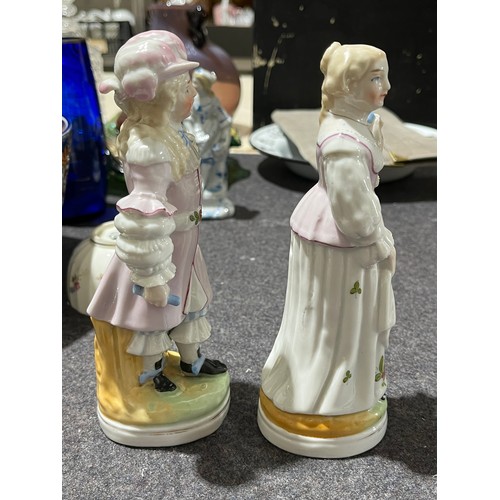 1029 - Pair of Conta and Boehme Fairing porcelain figurines with backstamp and numbered.  Fairings are smal... 