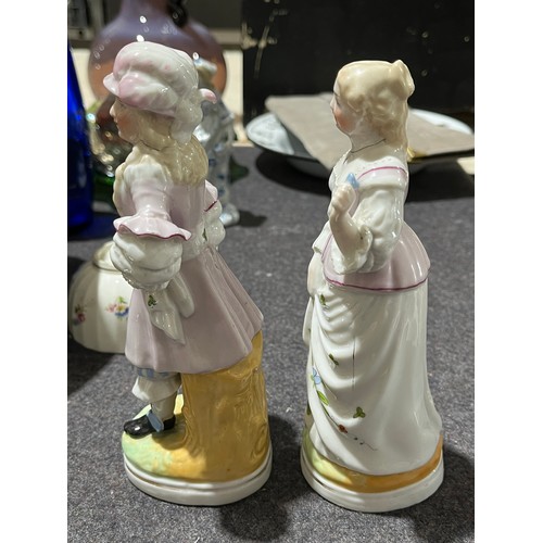 1029 - Pair of Conta and Boehme Fairing porcelain figurines with backstamp and numbered.  Fairings are smal... 