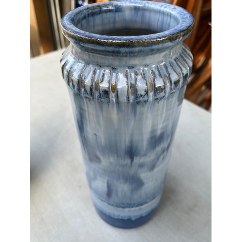 1054 - Victor Holst early blue fully backstamped large vase 1994