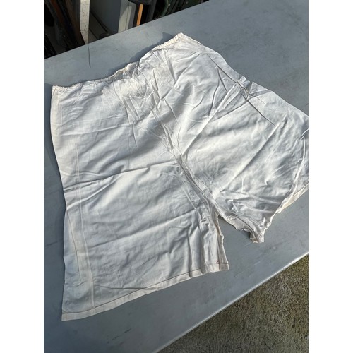 1066 - Antique Victorian Textiles - plain cotton bloomers