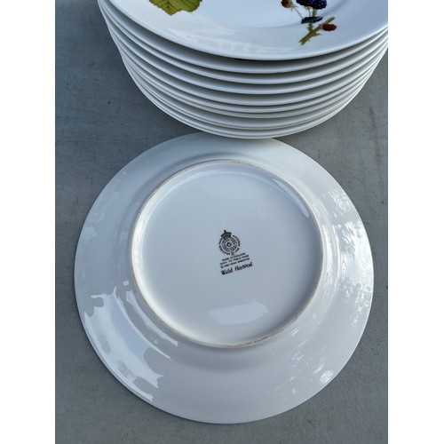 1095 - 12 Royal Worcester Wild Harvest plates