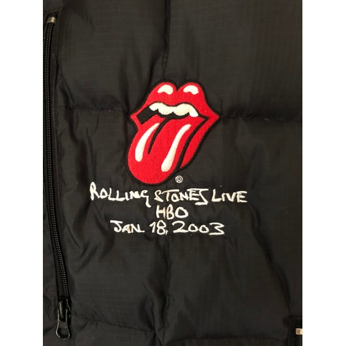 1112 - Charlie Watts sleeveless quilted Rolling Stones Gilet as worn on their HBO concert at Madison Square... 