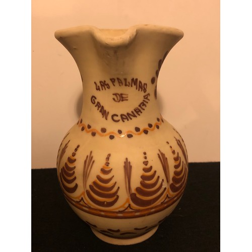 1147 - Ceramic jug from Las Palmas Gran Canaria. Signed and initialed