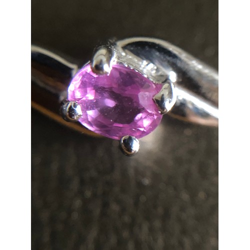 33 - 9ct White Gold and Pink Sapphire 7