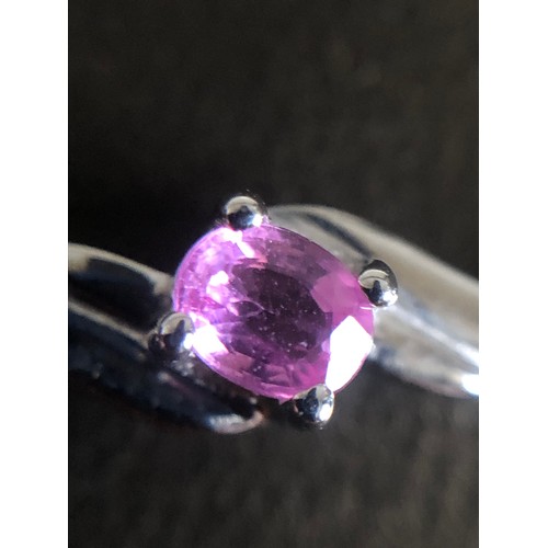 33 - 9ct White Gold and Pink Sapphire 7