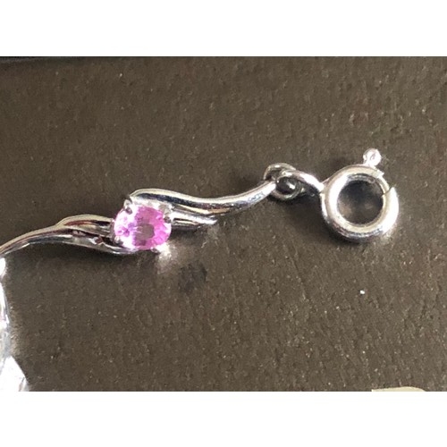 33 - 9ct White Gold and Pink Sapphire 7