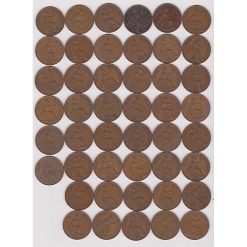 76 - A collection of Old One Penny pieces