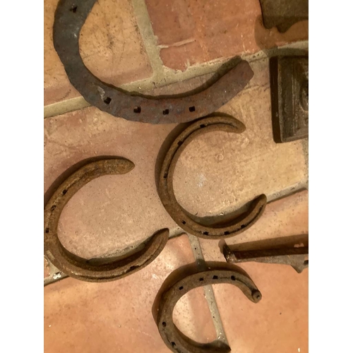 121 - Selection of iron cobbler pieces And other metal objects