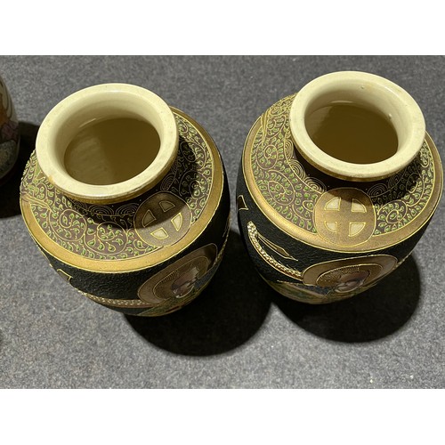 188 - Pair of Signed Satsuma vases