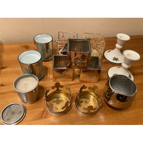 638 - Selection of tea light / candle holders