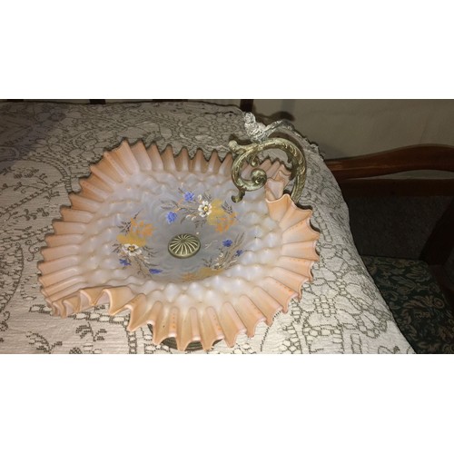 883 - Victorian WMF frilled glass Bowl on stand