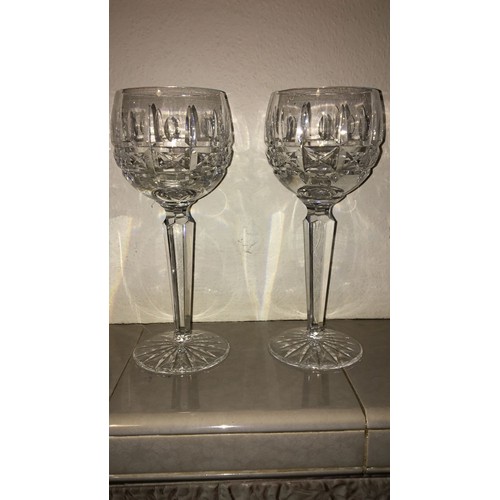 885 - Pair of Waterford crystal hock glasses