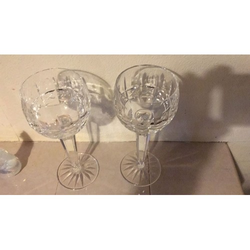 885 - Pair of Waterford crystal hock glasses