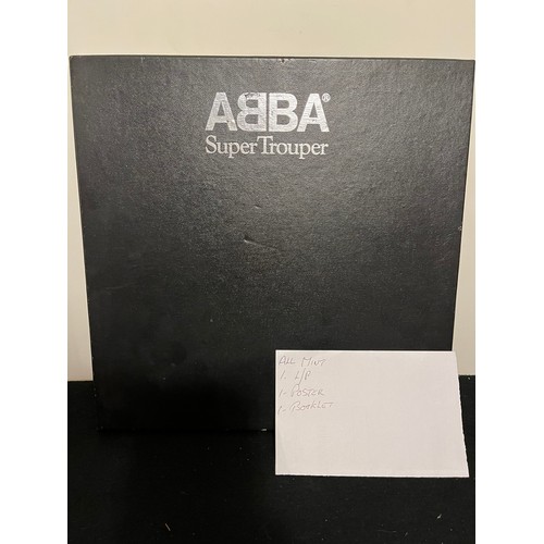 635 - ABBA. Super trouper boxed collection all mint LP poster booklet. Epic records, stereo, EPC 10022