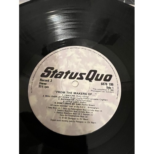 658 - Status quo. From the makers of… boxed collection of three LPs. Complete.