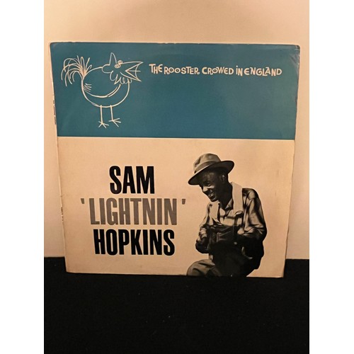 661 - Sam lightnin’ Hopkins. The rooster crowed in England.   M+/Vg   77 LA 12-1