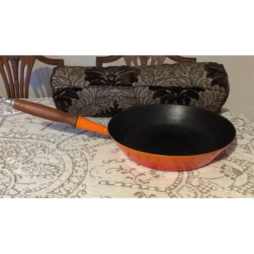 18 - Heavy orange and black. Large range cooker, frying, pan