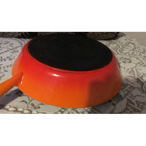 18 - Heavy orange and black. Large range cooker, frying, pan