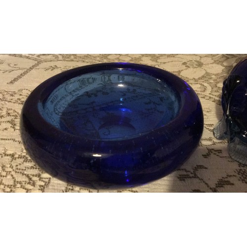 20 - Whitefriars Glass Sapphire blue bowl.