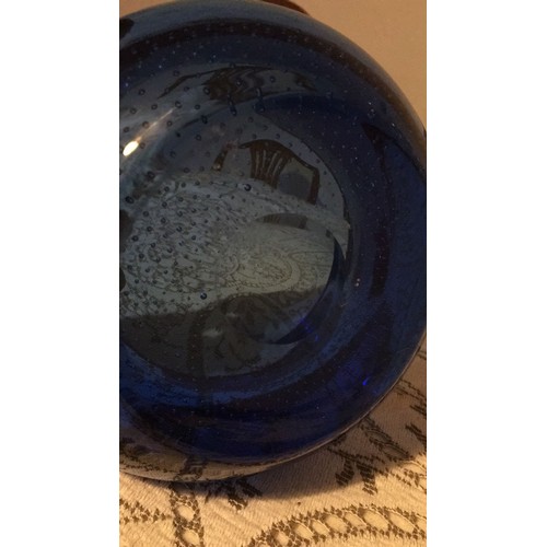 20 - Whitefriars Glass Sapphire blue bowl.