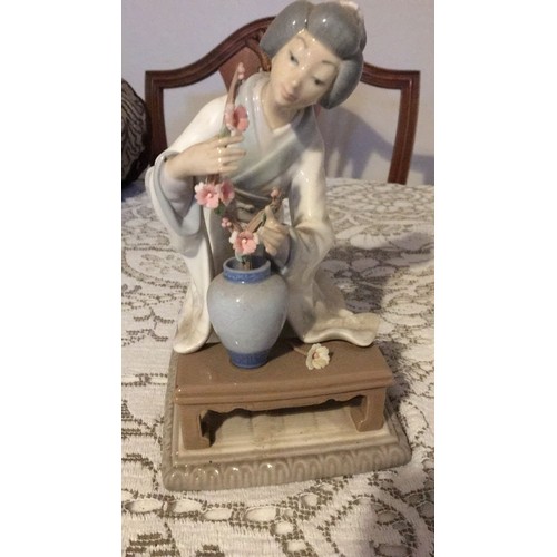 22 - Lladro Japanese lady figurine  Stamped second