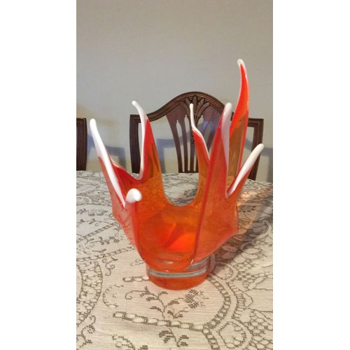 24 - Beautiful art, glass sculpture vase, ideal plant pot stand or just interior design piece