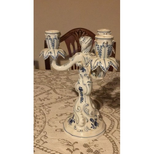 29 - Hutchenruther China candlestick, candelabra