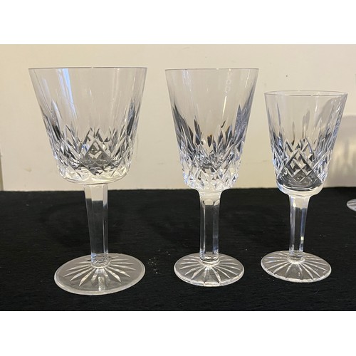 36 - Selection of 11 Waterford Crystal stemware glasses,