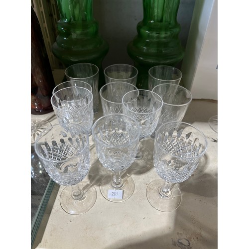 48 - Thomas Webb glasses in the Normandy cut. Signed