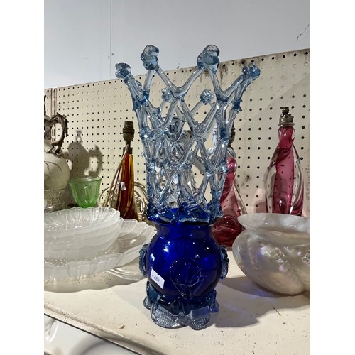 59 - Murano blue glass vase