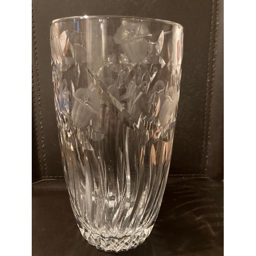 146 - Webb Corbett cut glass vase