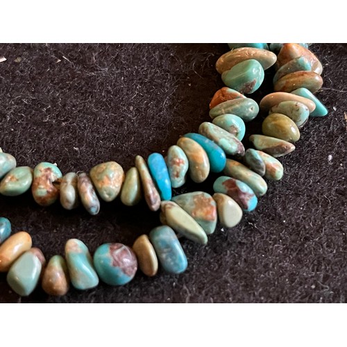 285 - Good quality Turquoise  necklace 90cm.