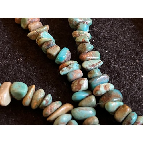 285 - Good quality Turquoise  necklace 90cm.