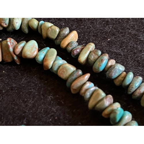 285 - Good quality Turquoise  necklace 90cm.