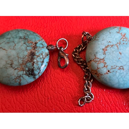 286 - Good quality Turquoise necklace 50-56cm..