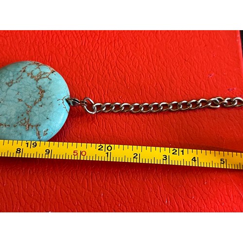 286 - Good quality Turquoise necklace 50-56cm..